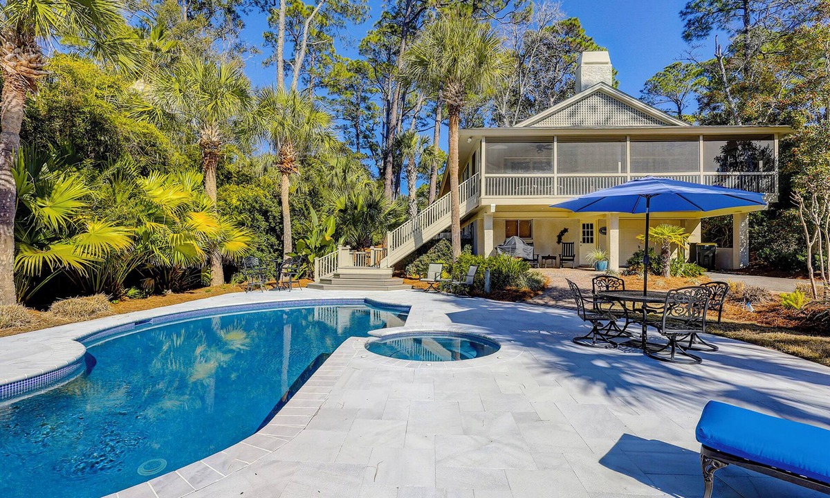 South Beach House | 2nd Row Ocean Sea Pines Home – Beach Path Next to Home – Private Pool & Spa