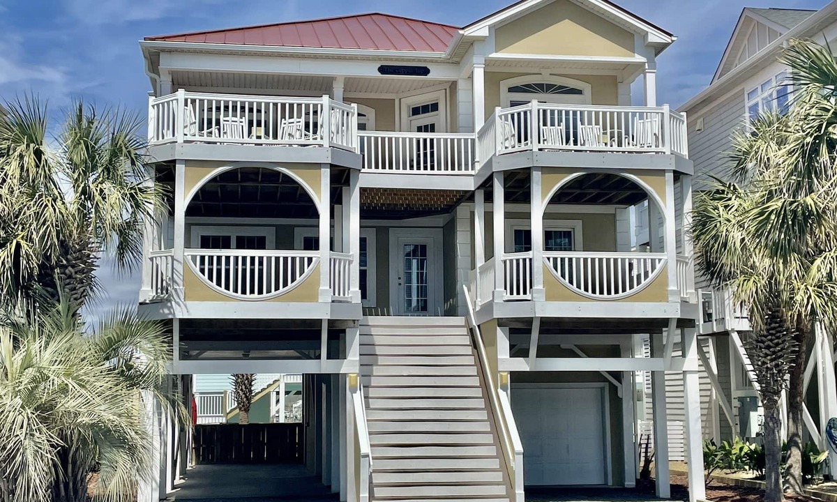 Ocean Isle Beach House | 5BR Luxury w/Pool, Ocean Views & Walk to Everything! August dates available!