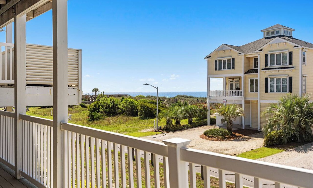 Ocean Isle Beach Villa | Castaway the Day - Second Row -closest walk to beach access, pool, and tiki bar!