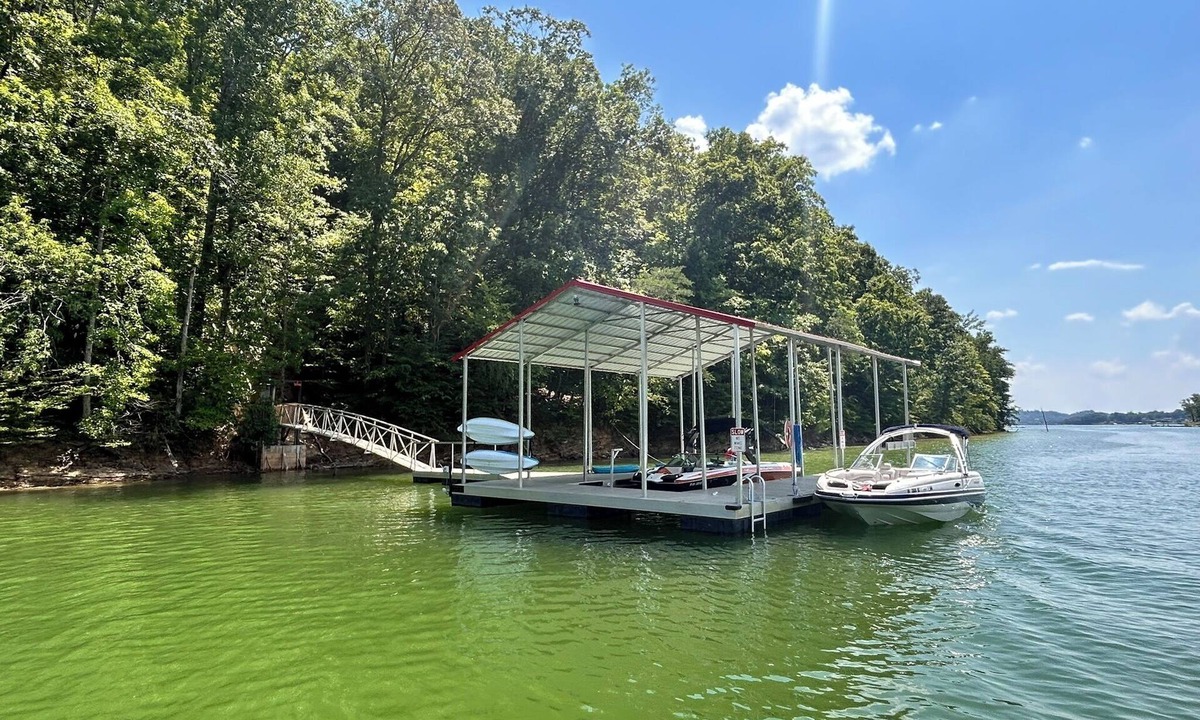 Dandridge Cabin | Douglas Lakefront Cabin - Private Dock - Sauna - Theater Room - Hot Tub- Firepit