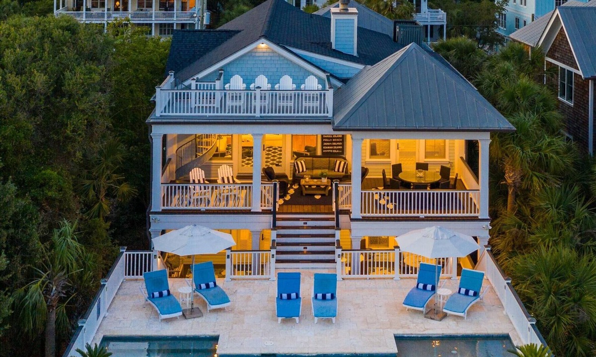 Isle of Palms House | IOP Home with Beach Access, Rooftop Sunset Patio, Private Pool & Spacious Decks