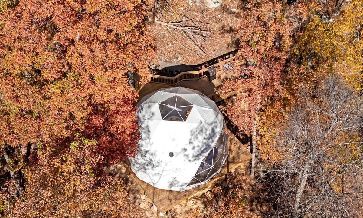 Wardensville Cabin | Luxe Stargazing Glamping Dome with Panoramic Views Near Lost River State Park, Wardensville WV