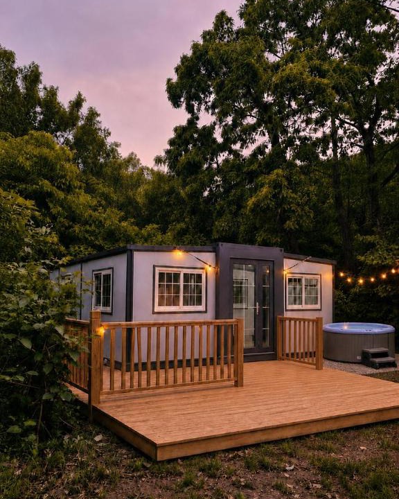 True House | Modern Container Home Private Hot Tub & Fire Pit Near Pipestem State Park