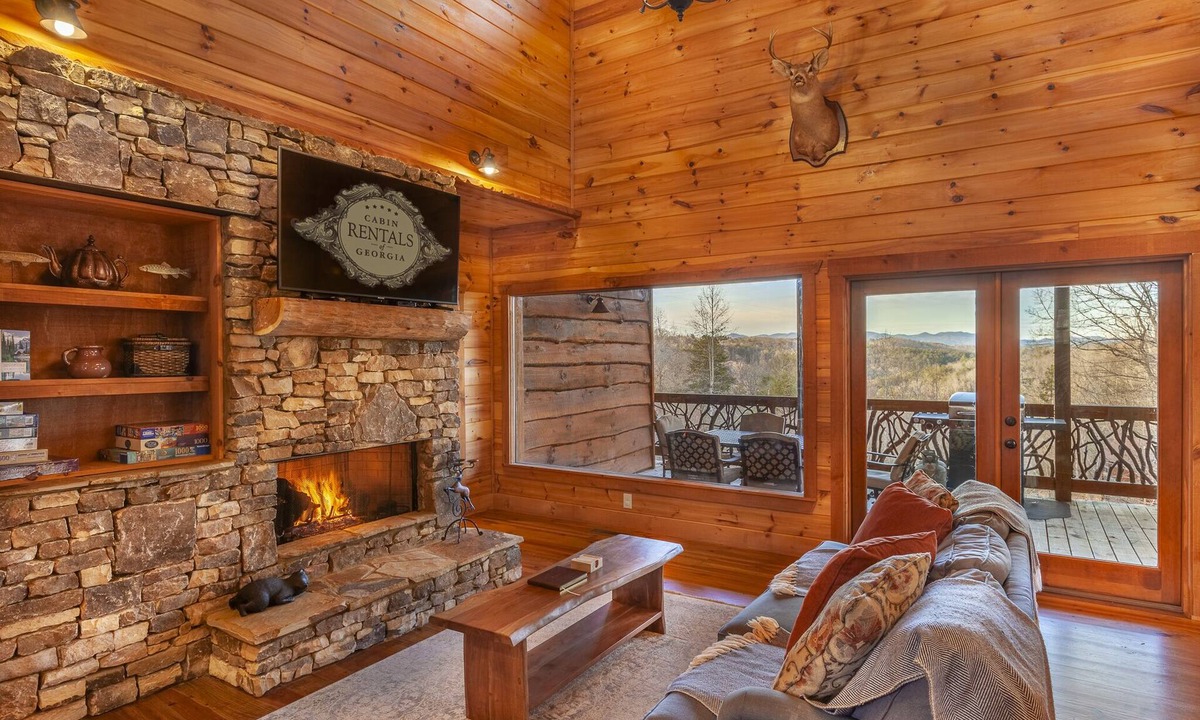 Blue Ridge Cabin | Mountain Views with Paved Access | 4 King/Queen Suites | Hot Tub, Outdoor Fireplace, Shuffleboard