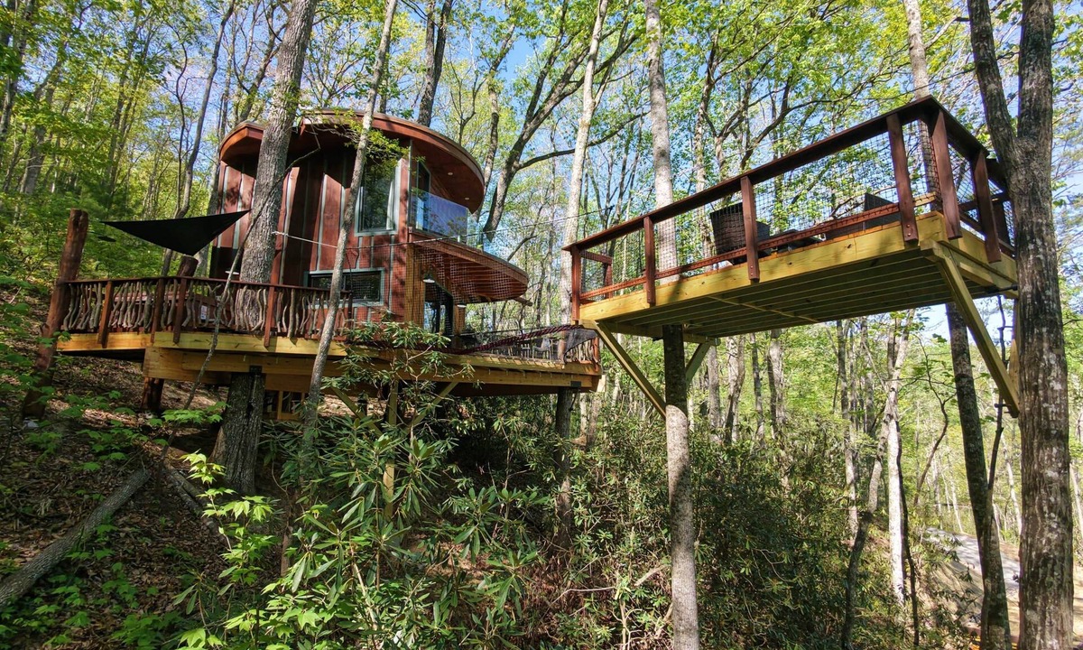 Franklin Cabin | Mushroom-Inspired Treehouse with Living Roof - The Mēos