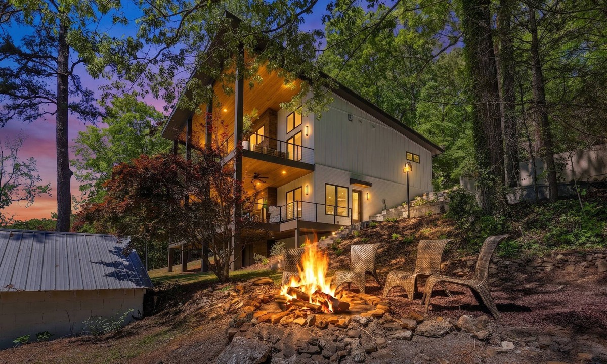 Dawsonville House | New Modern Lakefront Home on Lake Lanier with Dock, Fire Pit & Water Recreation