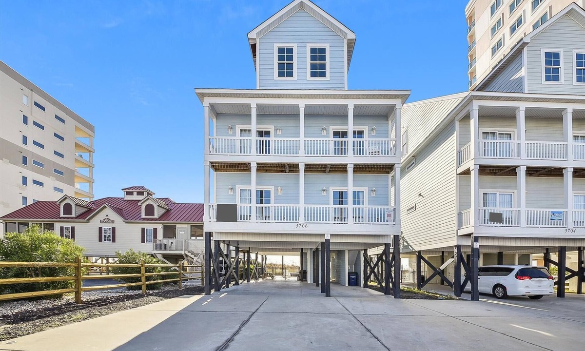 North Myrtle Beach House | One Happy Place, Luxury Oceanfront House in Cherry Grove, Pool and Spa