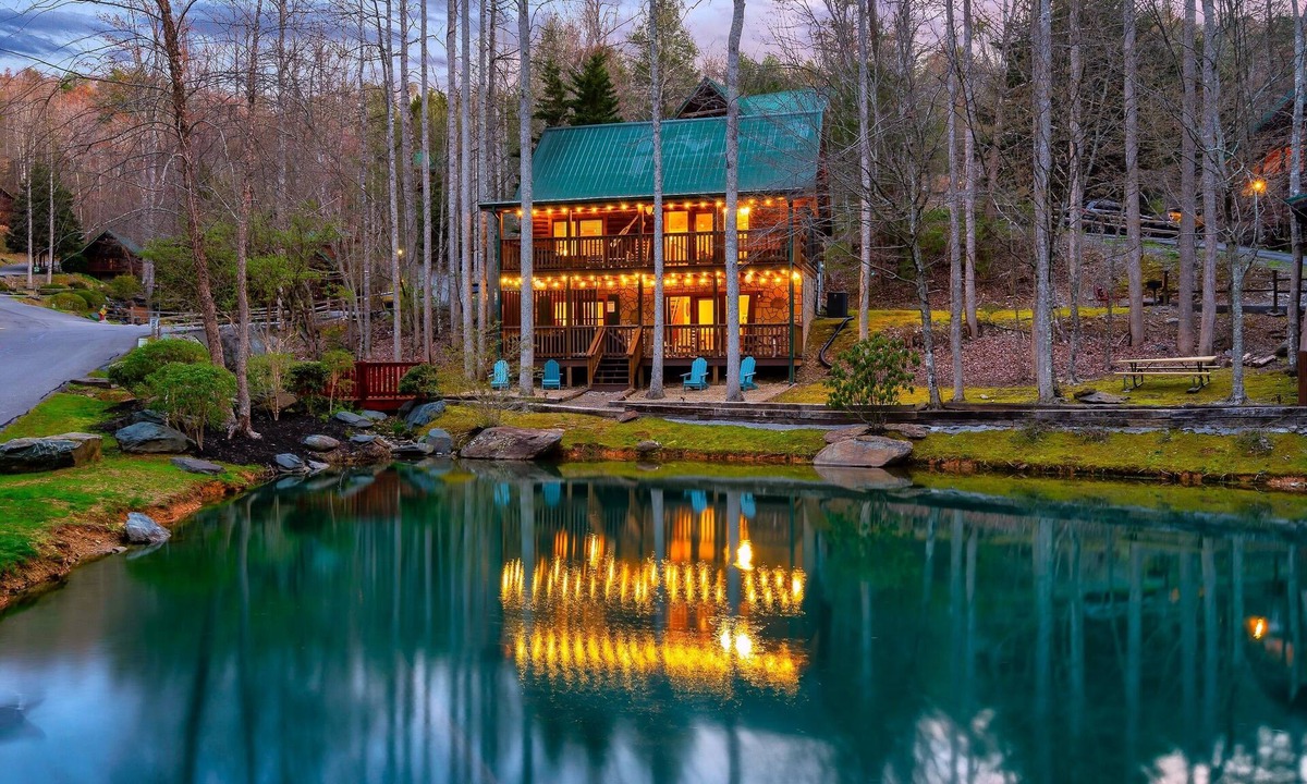 Black Bear Falls Cabin | Peaceful Pond Escape | Hot Tub | EV Charger
