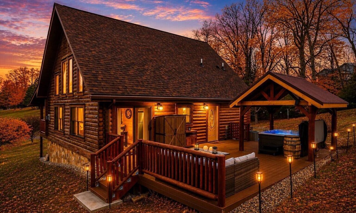 Sevierville Cabin | Peaceful Wears Valley Cabin w/Hot Tub, Porch Bed Swing, FP, Fire Pit & Views