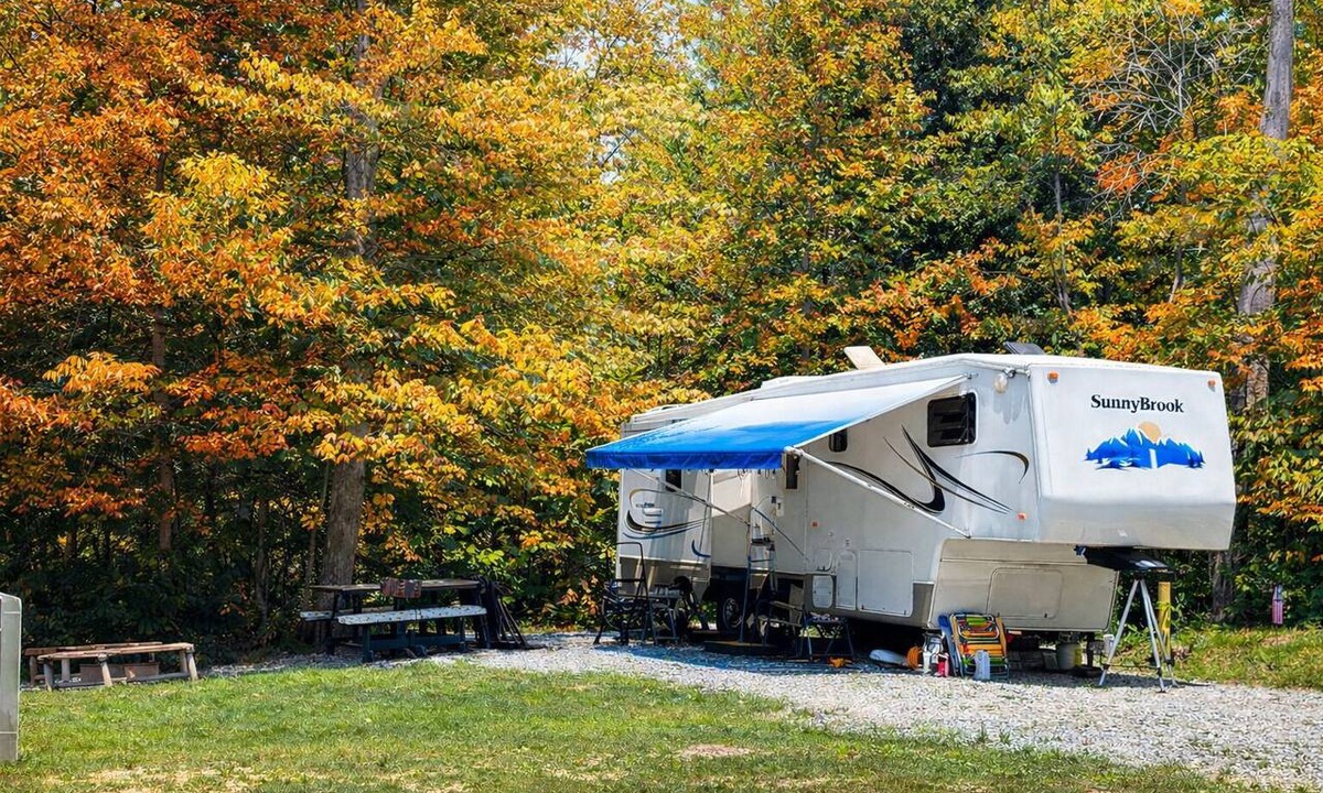 South Bloomingville Resort | RV Site 3 of 4: Lot rental only; RVs not provided.