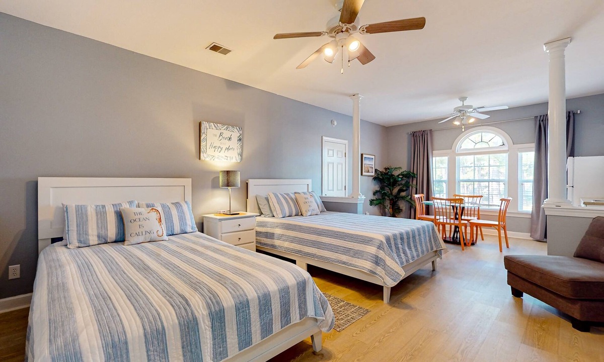 Sea Trail Apartment | SB72B: Coastal Suite with golf course view and shared pool access