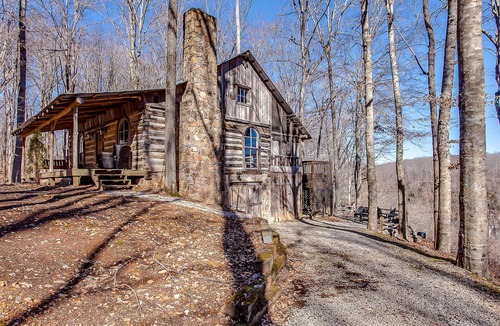 Sparta Cabin | 2 Cabins + Treehouse 50 acres, FirePit, Sauna, Cold Plunge, Hot Tub, Petting Zoo