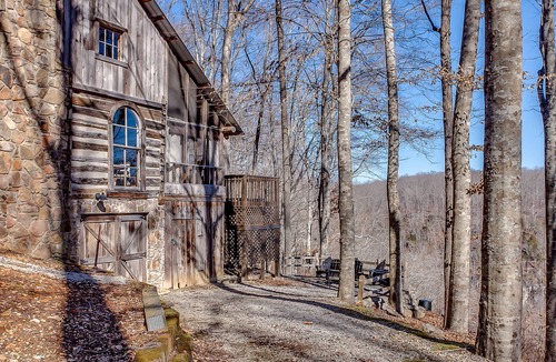 Sparta Cabin | 2 Cabins + Treehouse 50 acres, FirePit, Sauna, Cold Plunge, Hot Tub, Petting Zoo