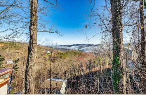 Chalet Village North Cabin | 2 King Suites Near Downtown Hot Tub 3 Pools Dog Friendly Mountain View