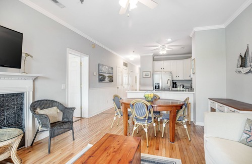 Folly Beach Condo | 2nd-floor retreat with screened porch, shared pool, WiFi, central AC & elevator