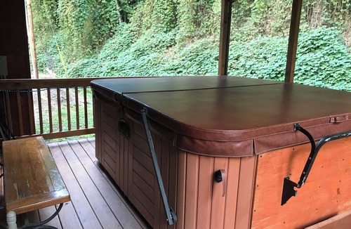 Lejunior Cabin | 3BR 2 Bath house with full kitchen, living room, and hot tub.