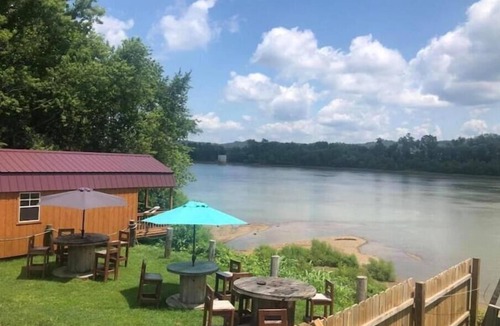 Gallipolis Ferry Cabin | Affordable Cozy Cedar Cabin Overlooking the River