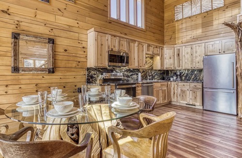 Chalet Village North Cabin | Amazing NEW Built True Log Cabin! UNIQUE Interior Design! Arcade Game!