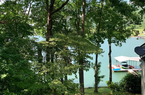 Hiawassee Apartment | Apartment on Lake Front property- deep water pontoon/boat slip and swimming dock