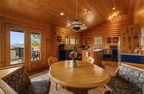 Old Fort Cabin | At Last Lodge | Pet Friendly Log Cabin with Hot Tub, Grill + VIEWS!