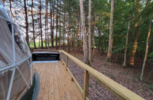 Forest Hill Cabin | "Bluestone" Luxury glamping dome w/hot tub on a private deck, heat and a/c