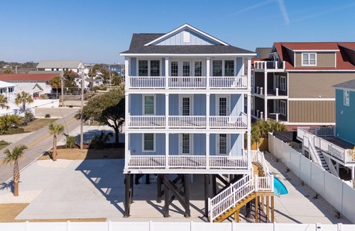Murrells Inlet House | Brand New 8 BR Walk to the beach House with Private Pool! Tall Tales