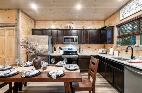 Sevierville Cabin | Brand New! Views! Easy Roads! Hot Tub! Beautifully Decorated!