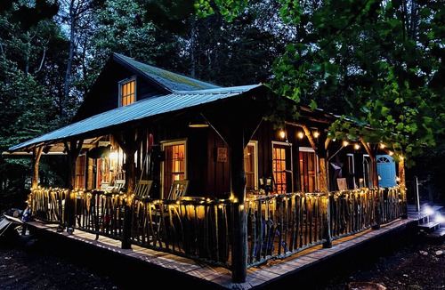 McDowell Cabin | Cabin on Mountain Stream, Surrounded by Forest
