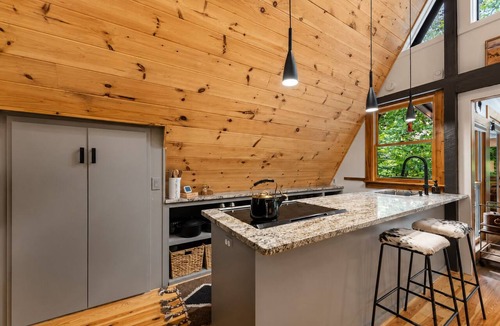 Ellijay Cabin | Cartecay Riverfront A-Frame - Private River Access, Tubing, Fishing & Fire Pit