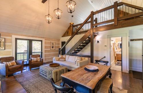 Vilas House | Copper Cabin - modern cabin along Cove Creek hot tub fire pit