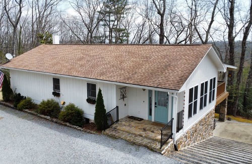 Mills River House | Cozy and Private Mountain Escape 1 Mile to Trails Fire Pit + Views Hot Tub