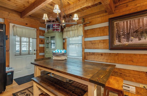 Sugar Mountain Cabin | Cozy log cabin just minutes from Sugar Mountain. Warm wood interiors, a covered hot tub perfect for winter nights, and easy access to Banner Elk and Beech Mountain. A welcoming retreat for relaxing, reconnecting, and enjoying the mountains year round
