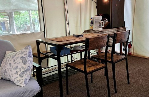 Grandview RV Rental | Cozy Treehouse Tent with Forest Trails near Waterfalls in Cumberland Plateau, TN