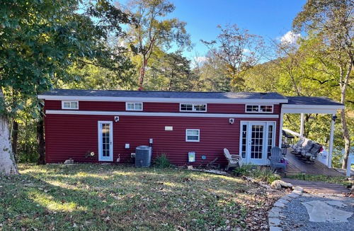 Speedwell Cabin | Cozy waterfront loft retreat with private dock, and lake access.