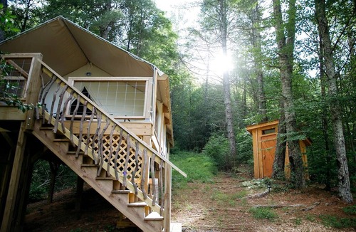 Lenoir RV Rental | Enchanting Blue Ridge Mountains Lodging with a Wood-Burning Stove in Lenoir, NC