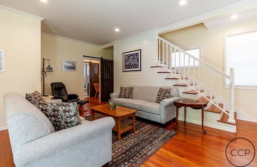 Montague Cottage | Firepit, Deck & Views | Stairs to Lake Michigan
