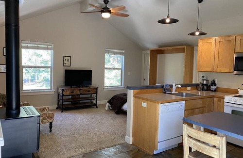 West Hills Apartment | Hillside Loft- Spacious Studio, 100+mbps Wifi, Gas Fireplace, AC, Balcony