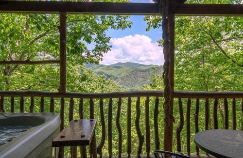 Hot Springs Cabin | Hot Springs Honeymoon Cabin: Hot Tub, Privacy, View - Cabin 4