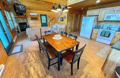 Piney Creek Cabin | Logged Out: Mountain Cabin w/Hot Tub, Arcade & Game Room, River Access