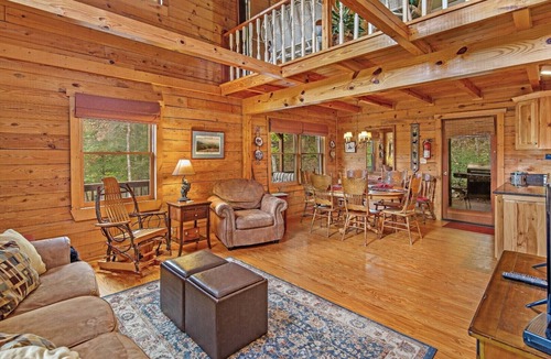 Lake Lure Cabin | Lucky Enough-Dog Friendly 3bd/2ba resort access- Mr Lake Lure Vacation Rentals -