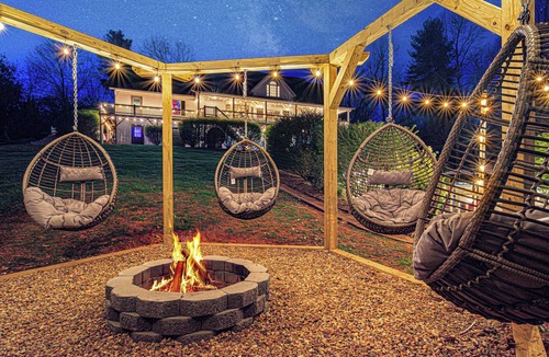 Weaverville House | Luxury Asheville Getaway | Pool, Hot Tub, Sauna, Cinema, Two Game Rooms | Sleeps 24
