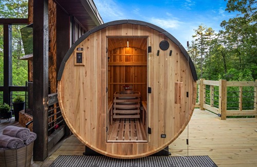 Blue Ridge Cabin | Luxury Blue Ridge Retreat - Swim Spa, Sauna, Speakeasy & Game Room