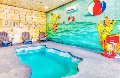 Sevierville Cabin | Mighty Birdsong: 2 New Cabins w/Hot Tubs, Indoor Pools, Mtn Views, Firepit