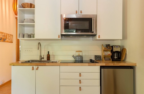 Asheville Cabin | Modern Cabin + Airstream, Creek, Hot Tub, Pets Welcome!