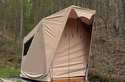 Hitchins RV Rental | Modern Safari Tent Rental with AC and Trails in Grayson, Kentucky