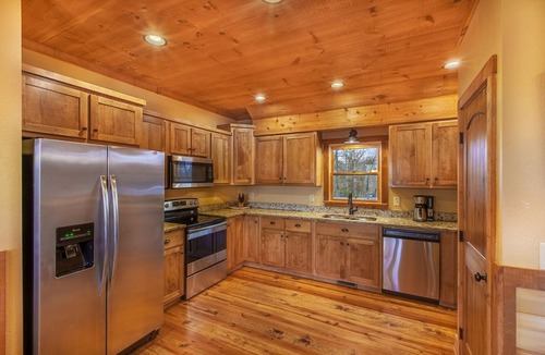 Blue Ridge Cabin | Mountain Views with Paved Access | 4 King/Queen Suites | Hot Tub, Outdoor Fireplace, Shuffleboard