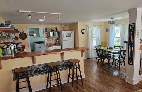 Port Royal House | My Blue Bungalow, huge porch, fenced yard, pet friendly, 30-day minimum required