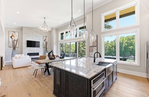 Dawsonville House | New Modern Lakefront Home on Lake Lanier with Dock, Fire Pit & Water Recreation
