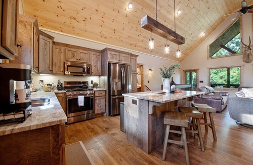 Ellijay Cabin | Peaceful Mountain View Cabin Hot Tub Ultimate Game Room