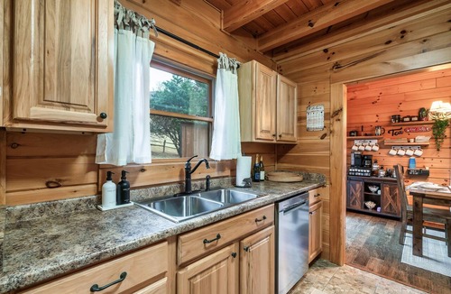 Sevierville Cabin | Peaceful Wears Valley Cabin w/Hot Tub, Porch Bed Swing, FP, Fire Pit & Views
